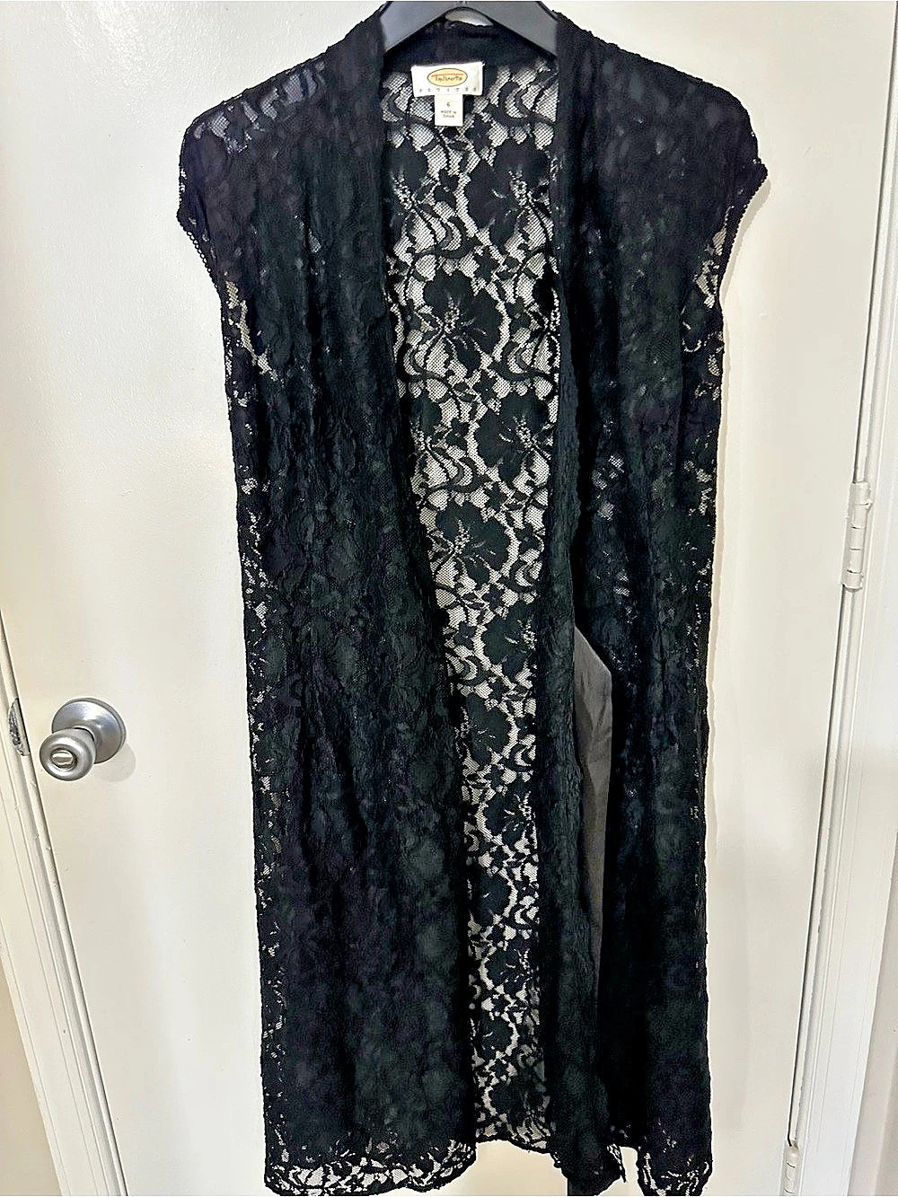 Talbots Women's Black Lace Vest Size 6 Like New